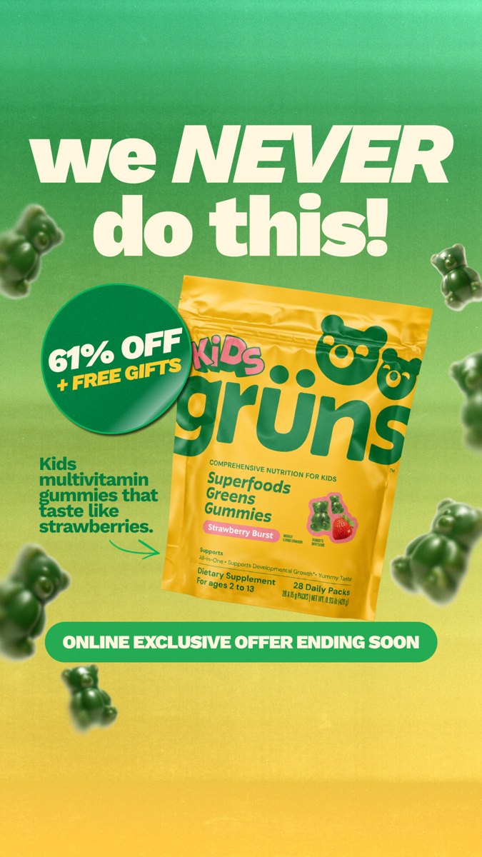 Grüns Kids: Here's 61% Off to Prove It's Worth It