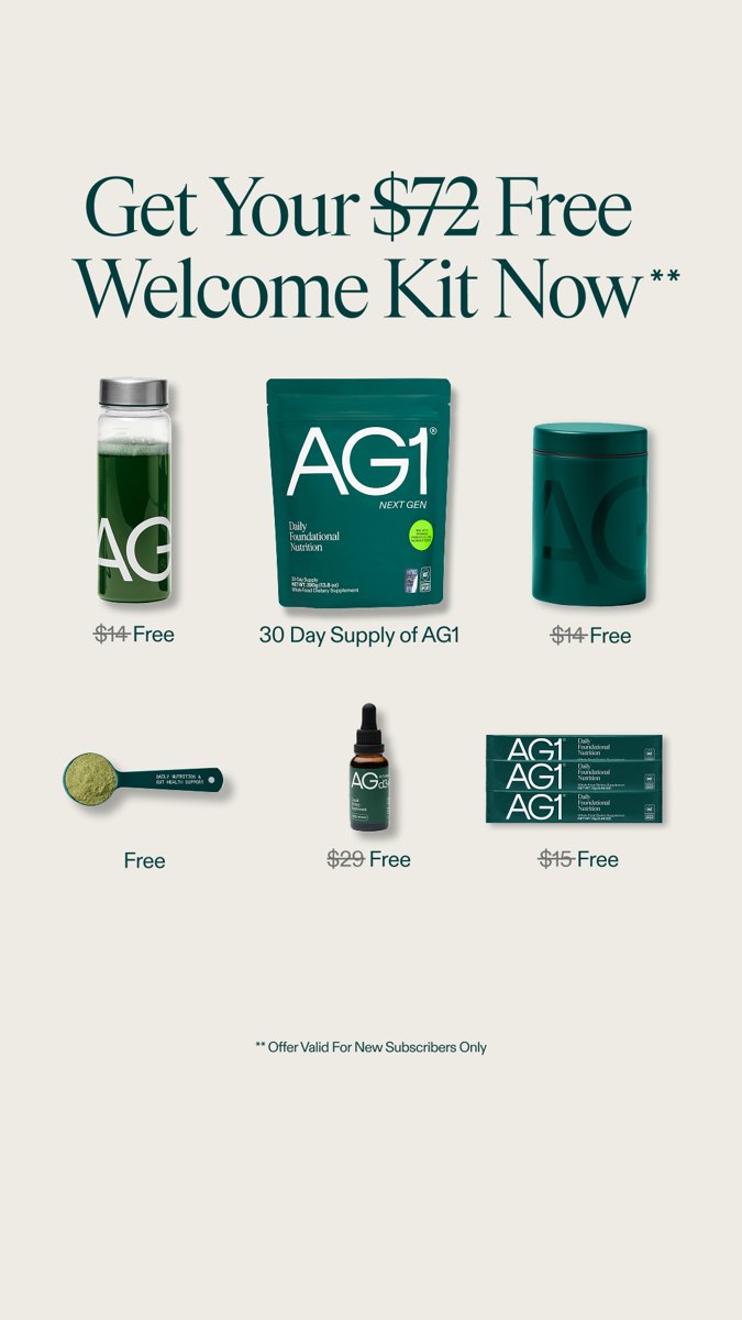AG1 by Athletic Greens: Clinically-Backed Nutrition Support