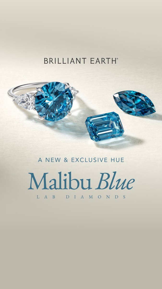 Brilliant Earth: Malibu Blue Lab Diamonds