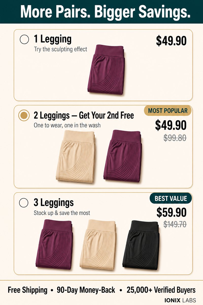 Ionix Labs: Buy One, Get One FREE on all Leggings!