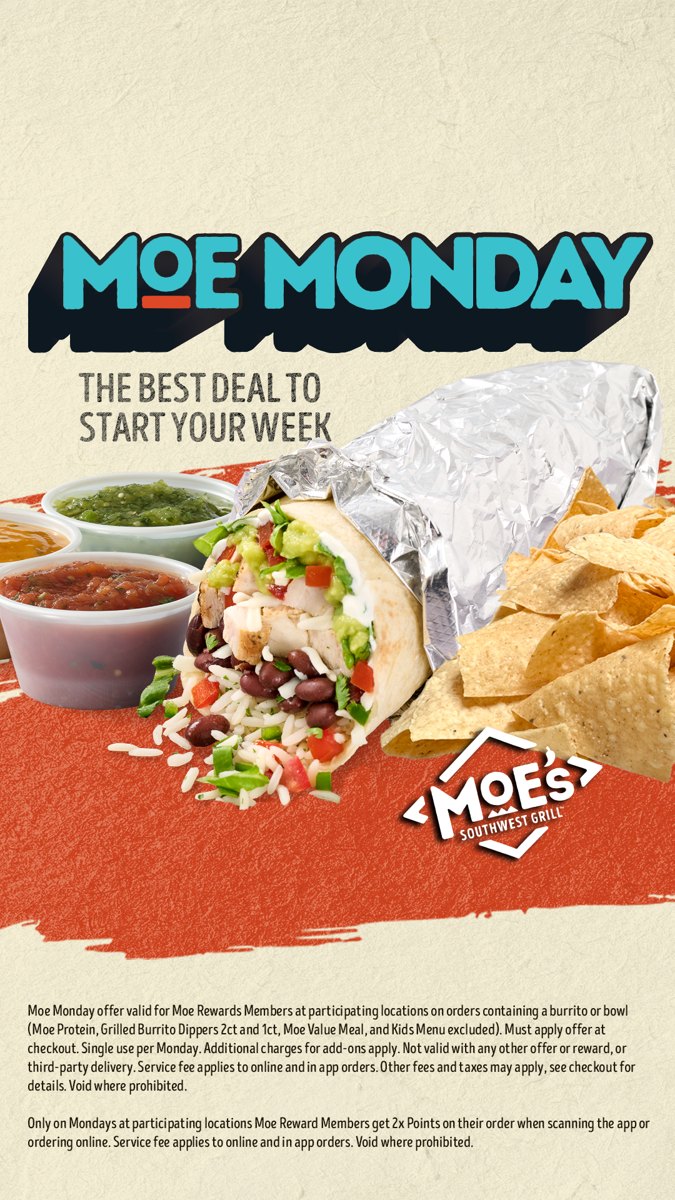 Moe's Southwest Grill: Moe Monday