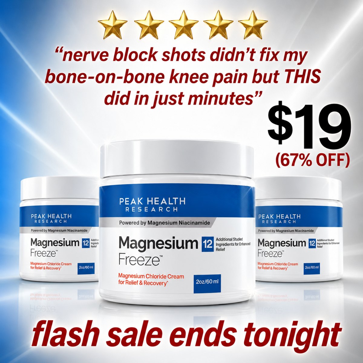 Linda Baker: "12 years of bone-on-bone knee pain gone in 2 days?"
