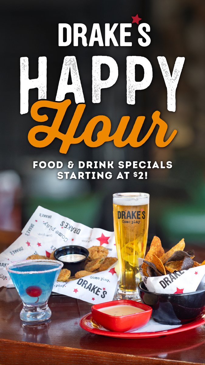 Drake's Restaurant:  Drake's Happy Hour